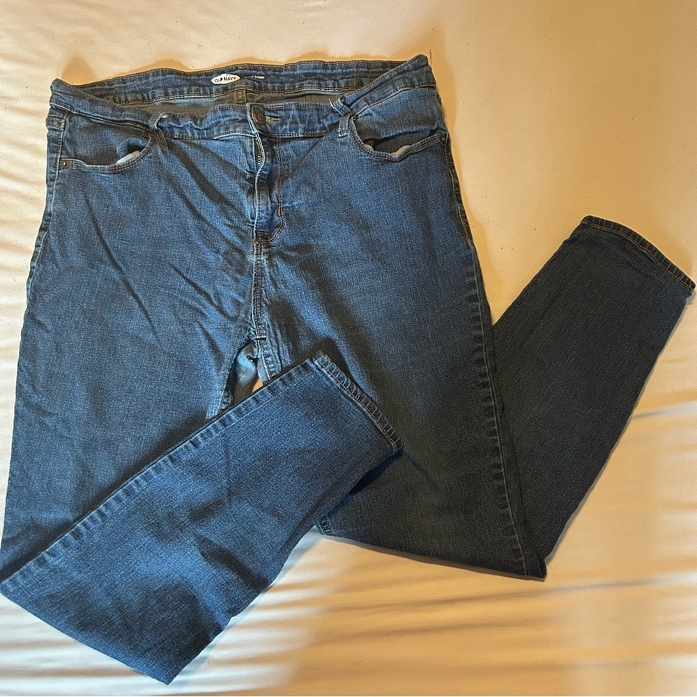 Old Navy Plus Size 16 Super Skinny Stretch Jeans Medium Wash Denim